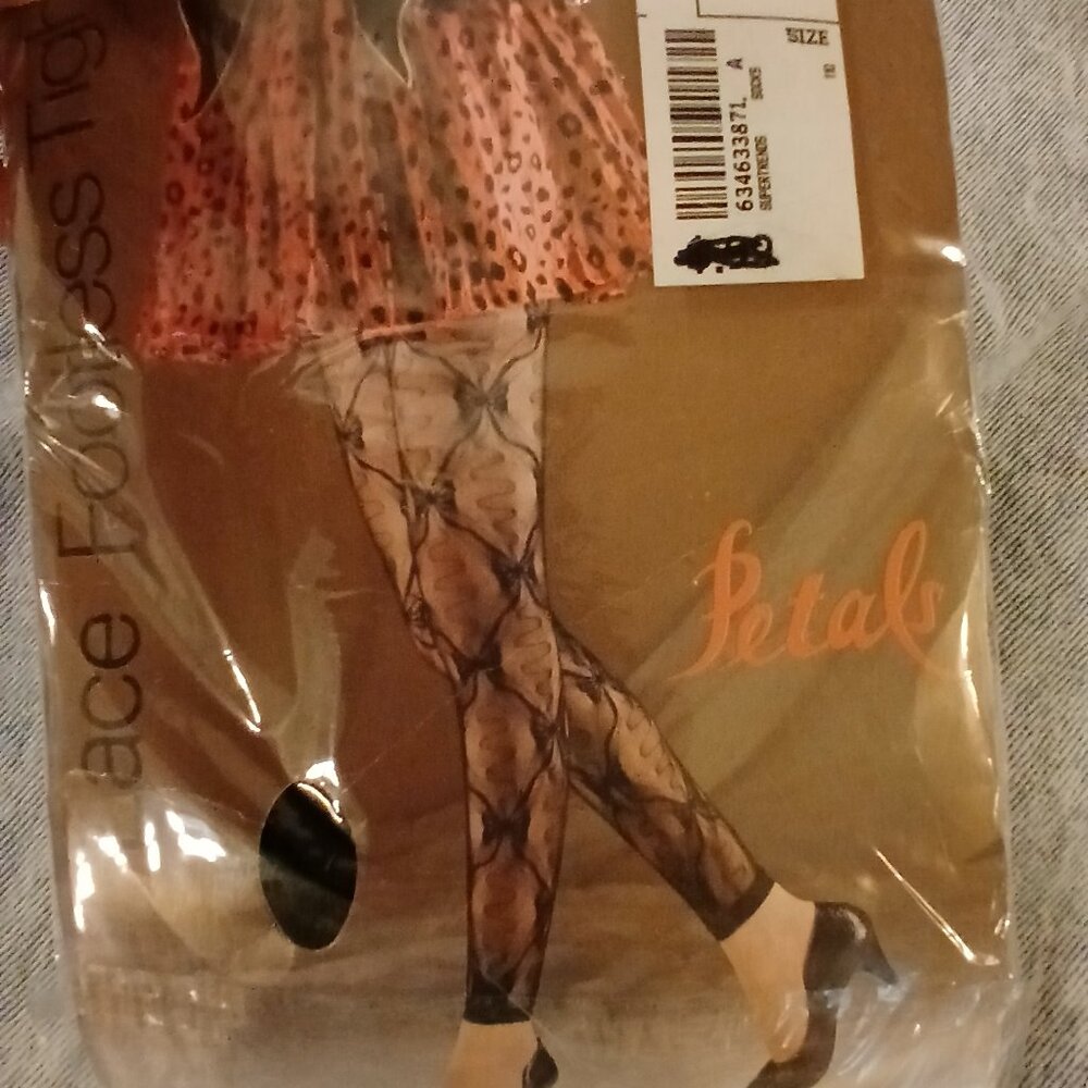 Black Lace Footless Tights